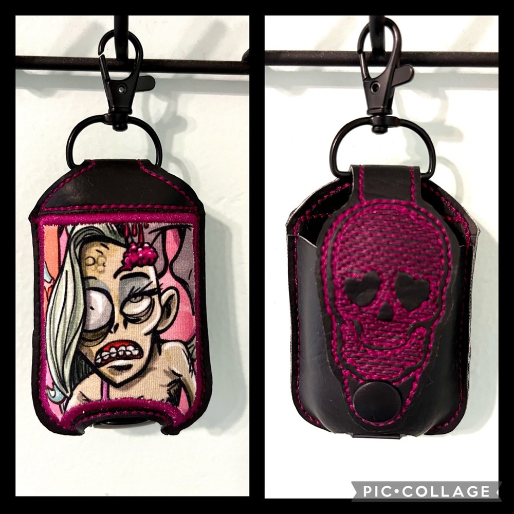 Zombie Sanitizer Holder perfect for purse,keys,backpack,diaper bag etc